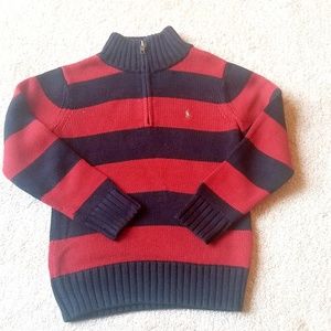 Quarter-zip Knit Sweater. Boys size 6